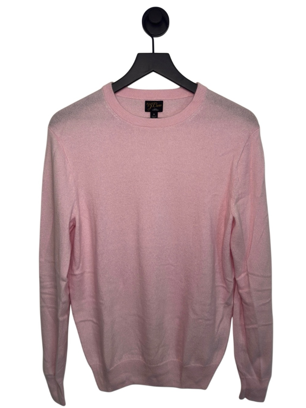J. Crew Men’s Cashmere Crewneck Sweater in Soft Pink